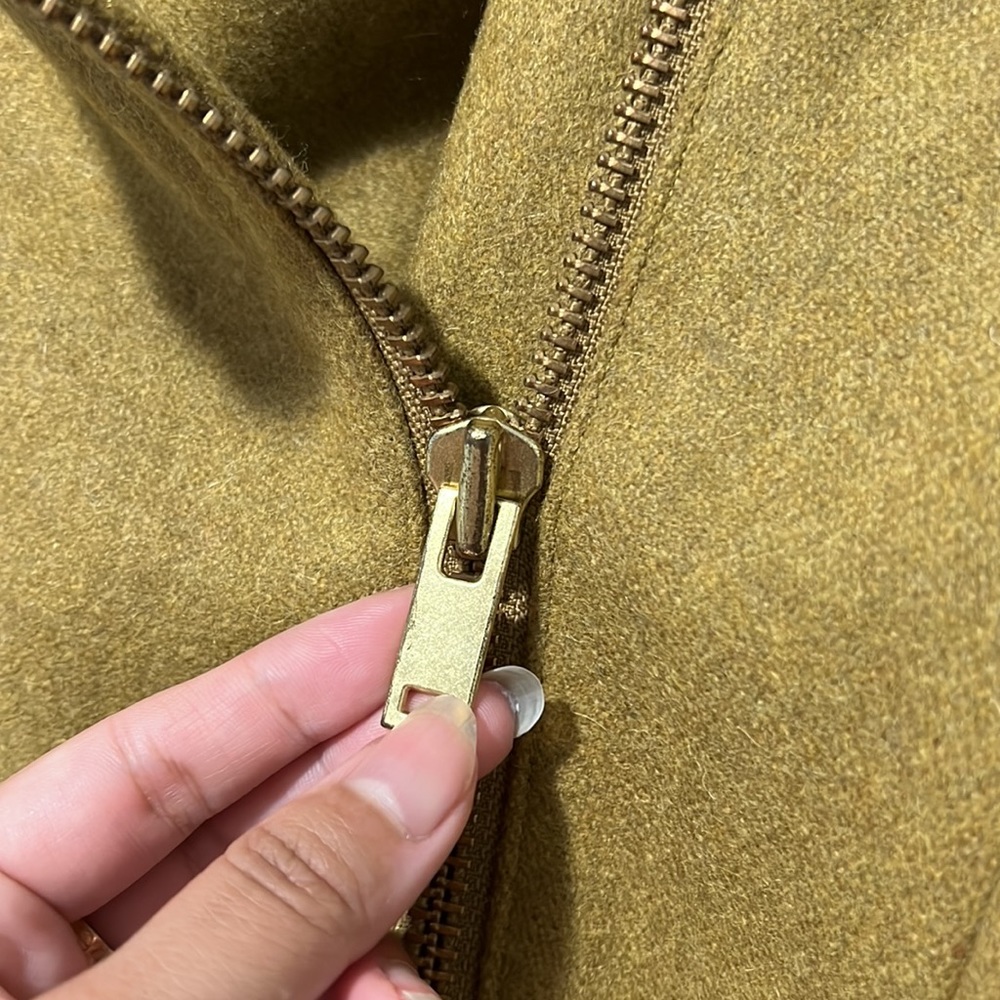 Jcrew Melton wool coat belt tie size 0P - Picture 5 of 9